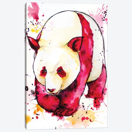 Red Giant Panda Canvas Print #AGY101} by Allison Gray Canvas Wall Art