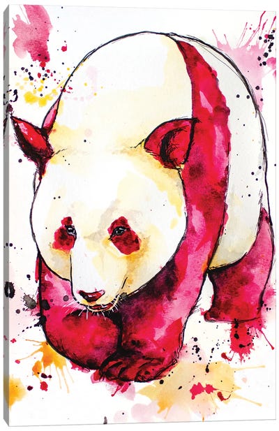 Red Giant Panda Canvas Art Print - Red Panda Art