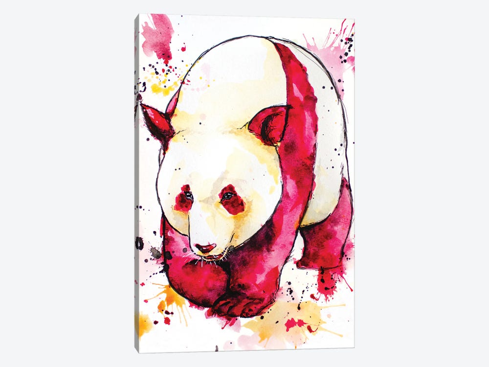 Red Giant Panda by Allison Gray 1-piece Canvas Wall Art