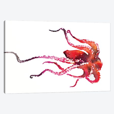 Red Octopus Canvas Print #AGY102} by Allison Gray Canvas Artwork