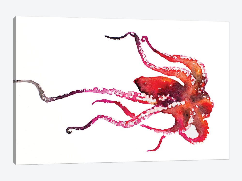 Red Octopus by Allison Gray 1-piece Art Print