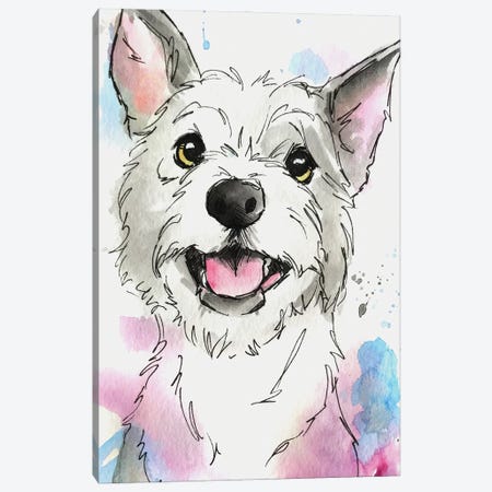 Soft Pastel Terrier Canvas Print #AGY117} by Allison Gray Canvas Artwork