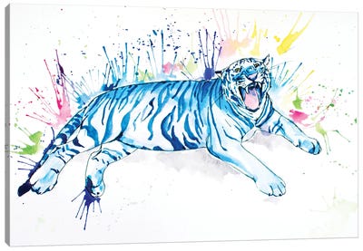 Blue Tiger Canvas Art Print - Allison Gray