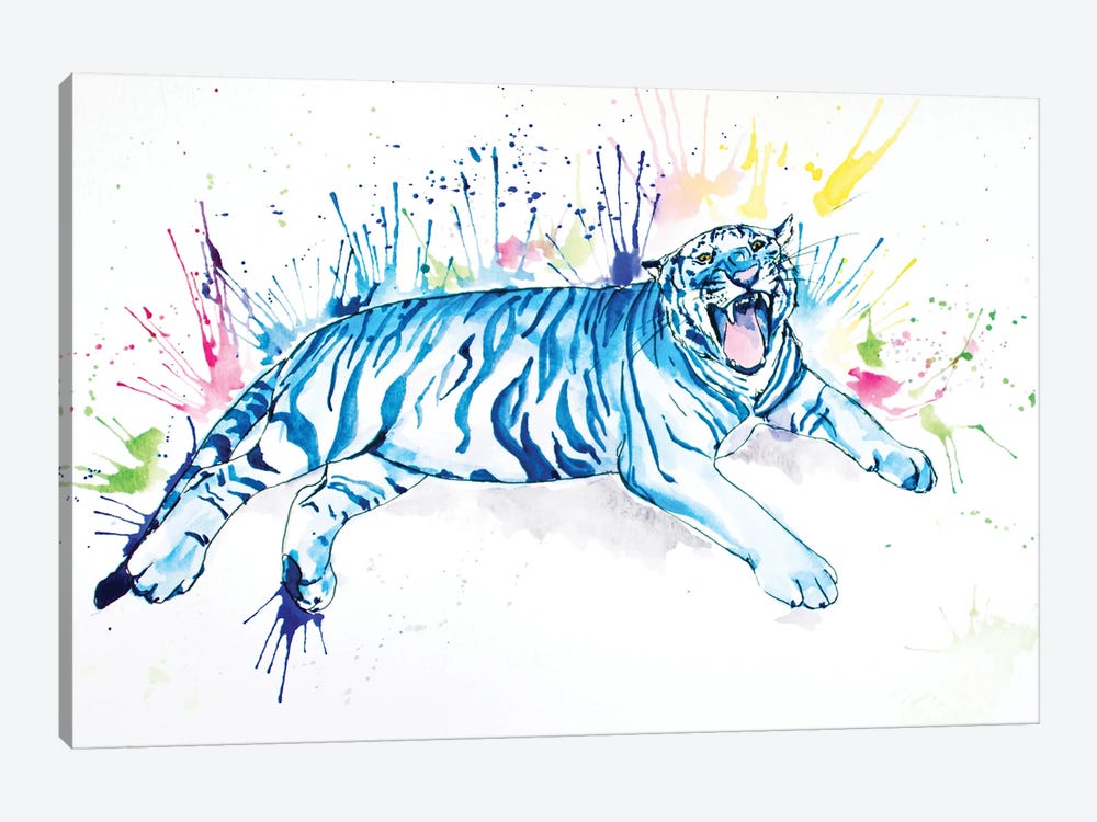 Blue Tiger by Allison Gray 1-piece Canvas Art Print