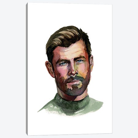 Chris Hemsworth Canvas Print #AGY134} by Allison Gray Canvas Artwork