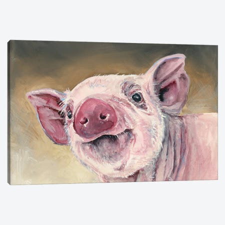 Happy Ham Canvas Print #AGY151} by Allison Gray Canvas Print