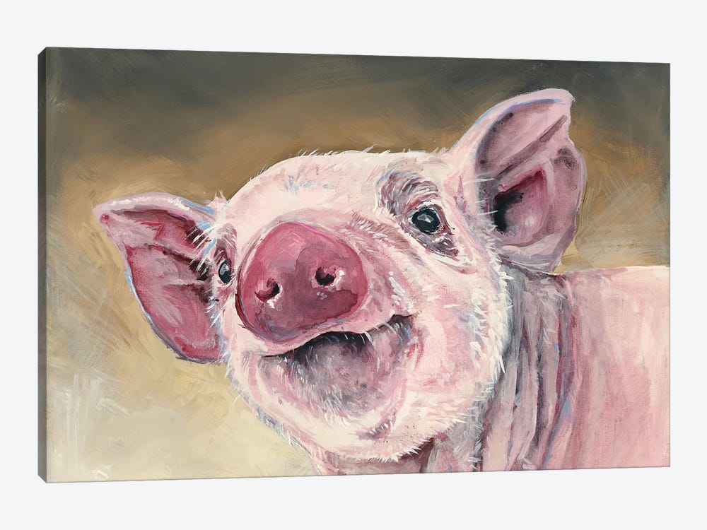 Happy Ham by Allison Gray 1-piece Canvas Print