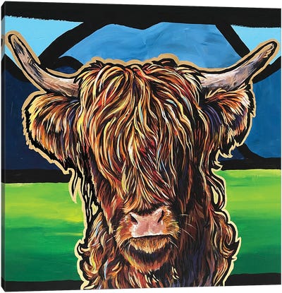 Highland Cow Canvas Art Print