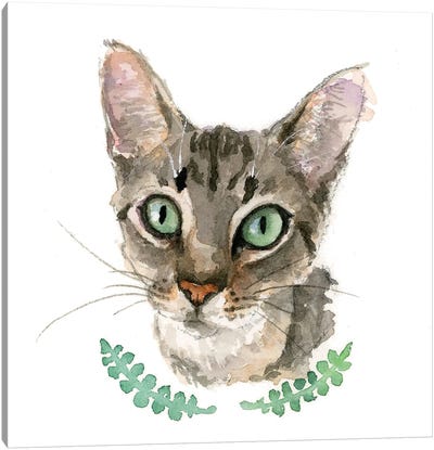 Sleek Kitty Canvas Art Print - Allison Gray
