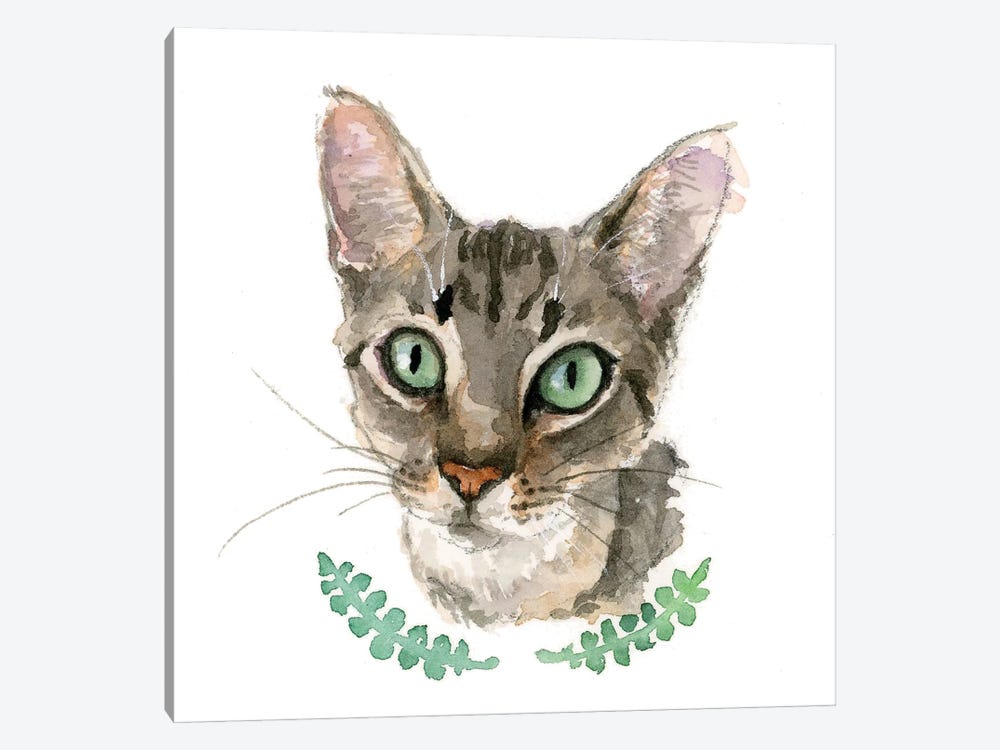 Sleek Kitty by Allison Gray 1-piece Canvas Print