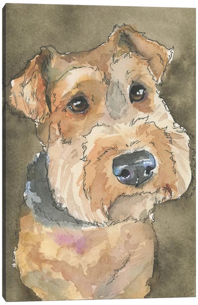 Airedale Terrier Canvas Art Print - Allison Gray