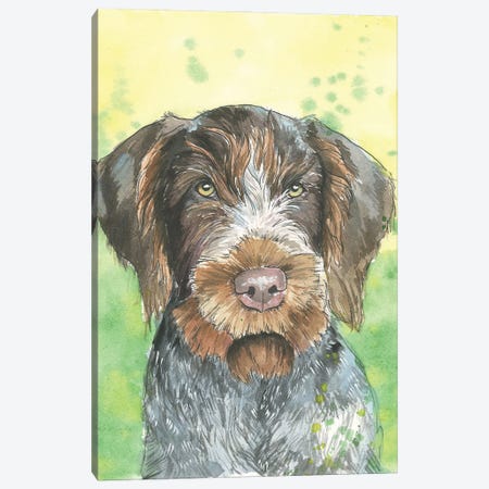 All Business Dog Canvas Print #AGY159} by Allison Gray Art Print