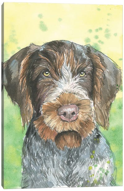 All Business Dog Canvas Art Print - Allison Gray