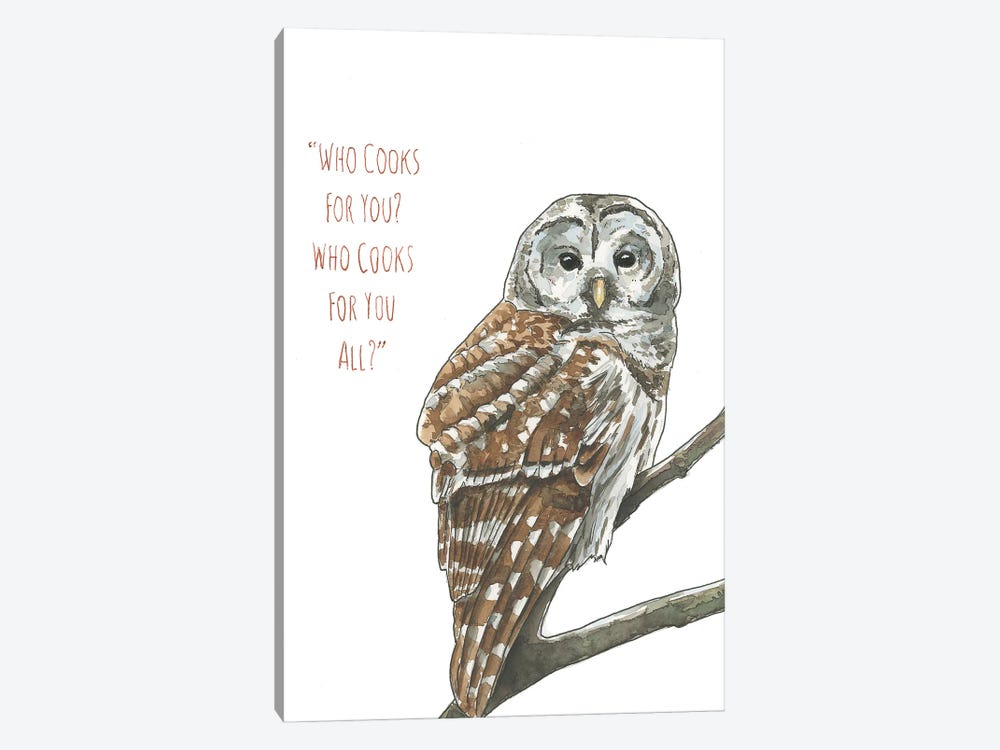 Barred Owl Hoot by Allison Gray 1-piece Canvas Art Print