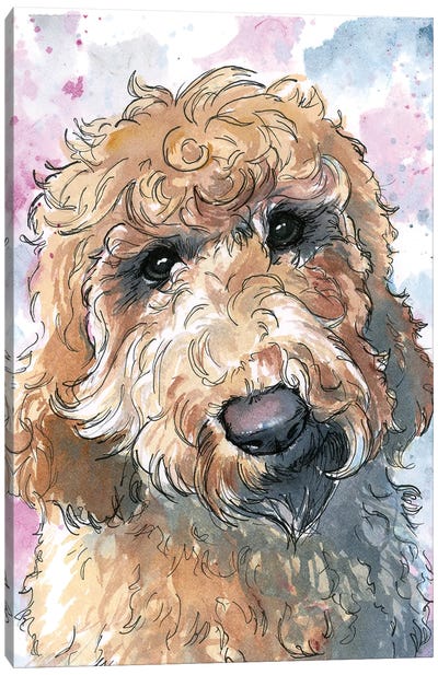 Doodle For Days Canvas Art Print - Goldendoodle Art