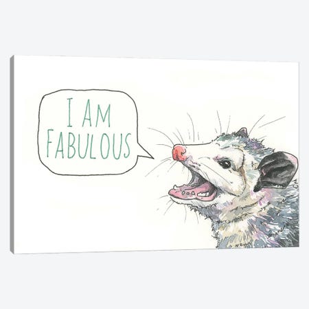 Fabulous Opossum Canvas Print #AGY167} by Allison Gray Canvas Art Print