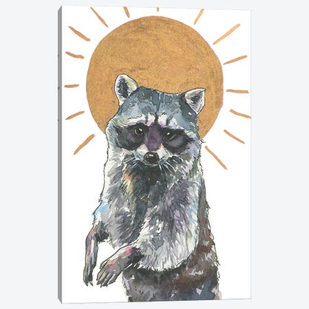 Saint Raccoon Canvas Print #AGY177} by Allison Gray Canvas Wall Art