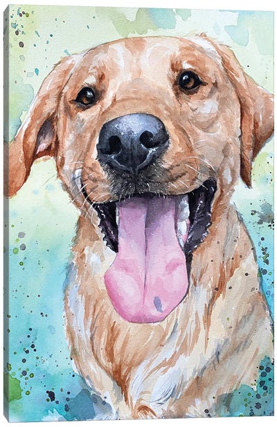 Carl The Red Lab Canvas Art Print - Labradoodle Art