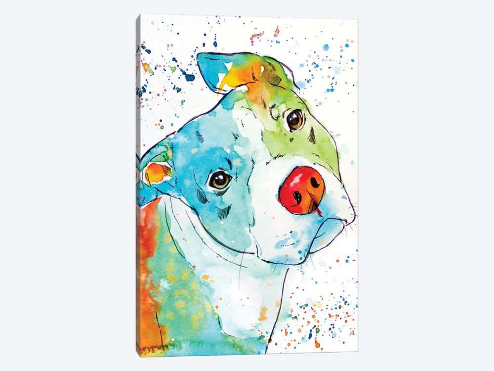 Color Pop Pup by Allison Gray 1-piece Art Print