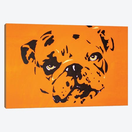 Contrast Bulldog Canvas Print #AGY36} by Allison Gray Canvas Print