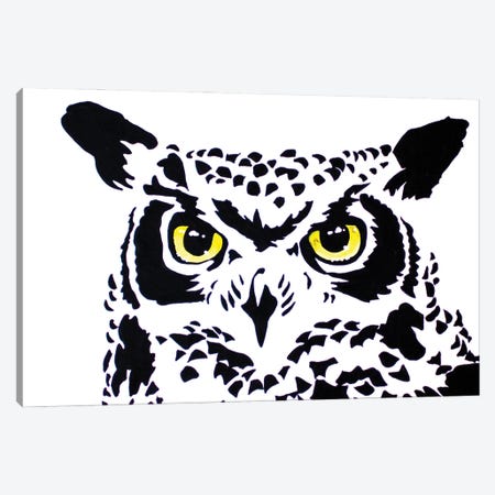 Contrast Owl Canvas Print #AGY37} by Allison Gray Canvas Print