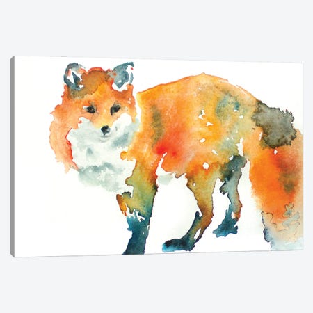 Fox Canvas Print #AGY51} by Allison Gray Canvas Artwork