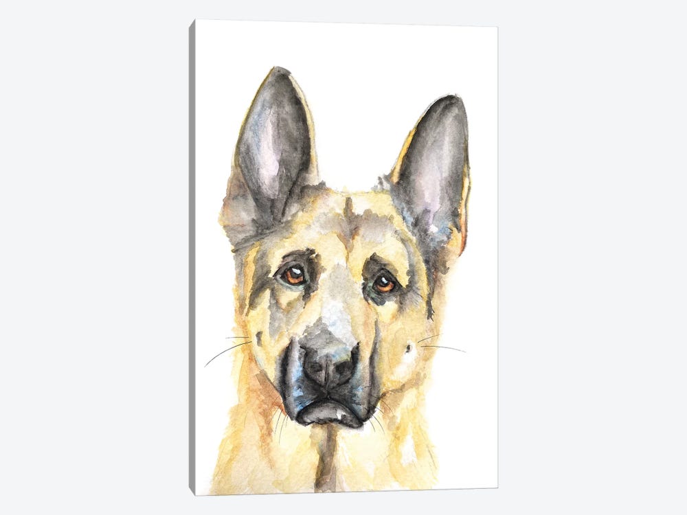 German Shepherd by Allison Gray 1-piece Canvas Art Print
