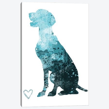 German Shorthaired Pointer Silhouette Canvas Print #AGY58} by Allison Gray Canvas Artwork