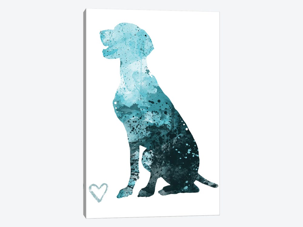 German Shorthaired Pointer Silhouette by Allison Gray 1-piece Canvas Art