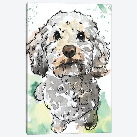 Miniature Poodle Canvas Print #AGY80} by Allison Gray Canvas Print