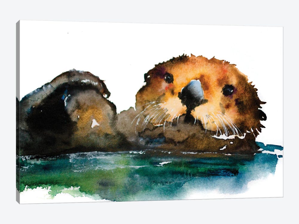 Otter by Allison Gray 1-piece Canvas Wall Art