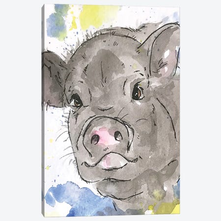 Pet Pig Canvas Print #AGY90} by Allison Gray Canvas Art