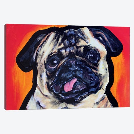 Pug Pop Art Canvas Print #AGY96} by Allison Gray Canvas Print
