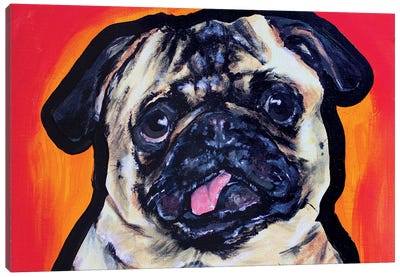 Pug Pop Art Canvas Art Print - Allison Gray