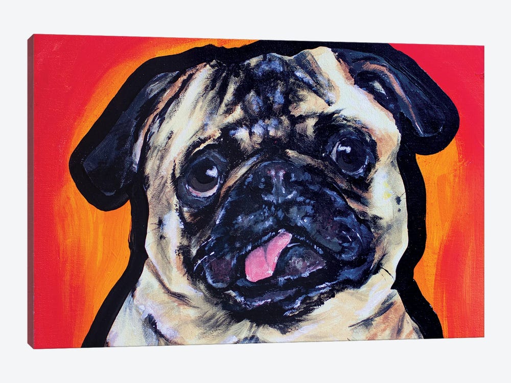 Pug Pop Art by Allison Gray 1-piece Canvas Artwork