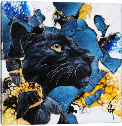 Hitam Canvas Art Print - Panther Art