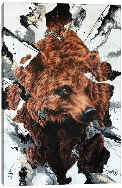 Karu Canvas Art Print - Grizzly Bear Art