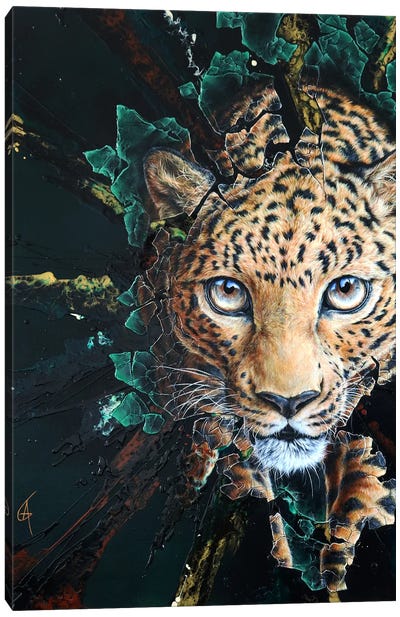 Kutuboa Canvas Art Print - Leopard Art