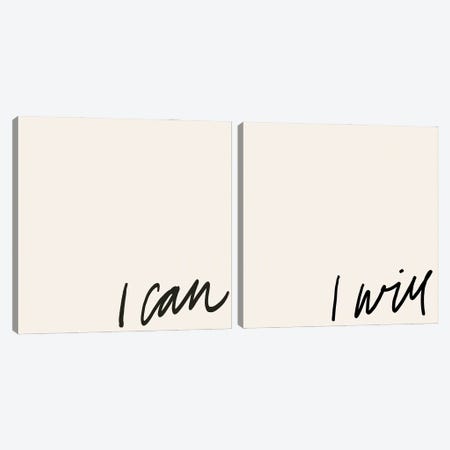 Can Will Diptych Canvas Print Set #AHA2HSET001} by Anna Hambly Canvas Artwork