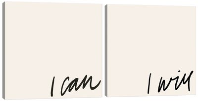 Can Will Diptych Canvas Art Print - Inspirational Office