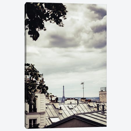 Paris Skyline with Eiffel Tower Canvas Print #AHB19} by Anja Hebrank Canvas Art Print