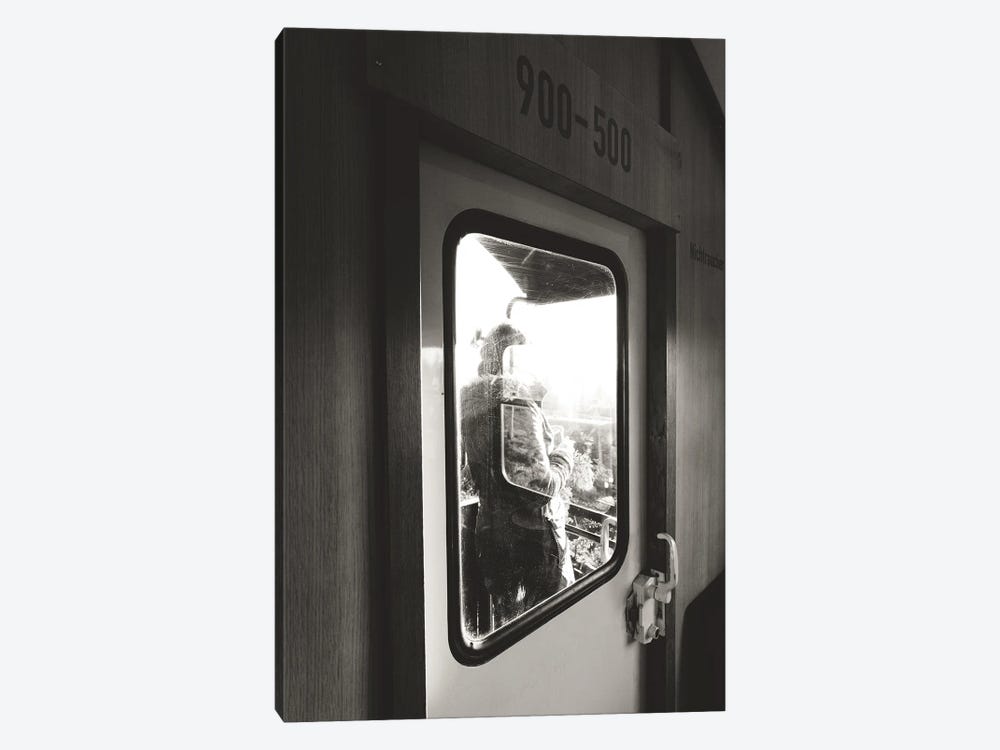 Woman on a Train by Anja Hebrank 1-piece Canvas Artwork