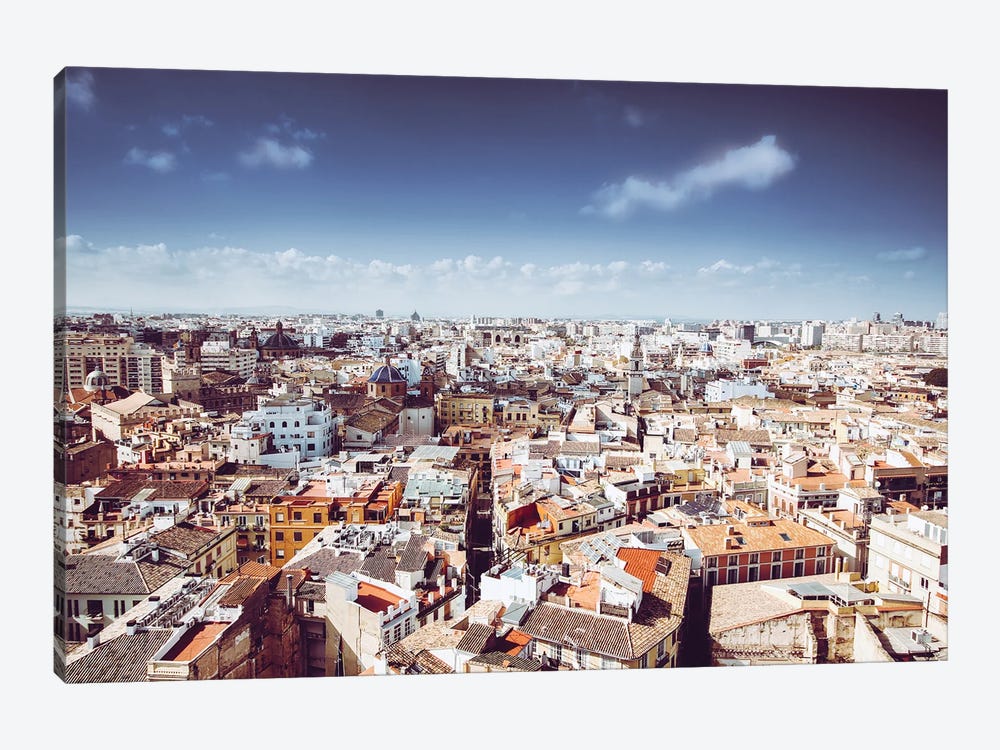 Valencia From Above by Anja Hebrank 1-piece Canvas Artwork