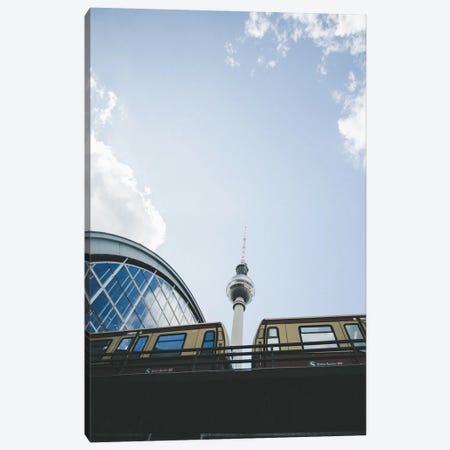 Berlin TV Tower / Alexanderplatz Canvas Print #AHB9} by Anja Hebrank Canvas Artwork