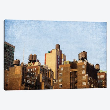 NYC Water Towers Canvas Print #AHD109} by Ann Hudec Canvas Print