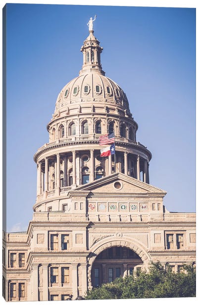 Texas State Capitol Canvas Art Print - Vintage Styled Photography