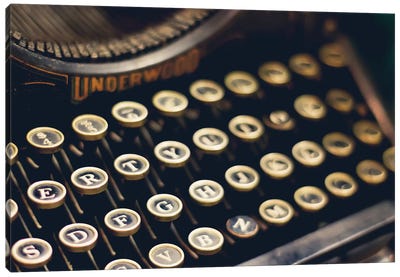Type It Out Canvas Art Print - Typewriters
