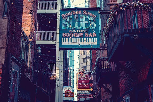Tennessee: Printer's Alley Nashville Tennessee by Ann Hudec