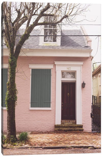 Little Pink House New Orleans Louisiana Canvas Art Print - New Orleans Art