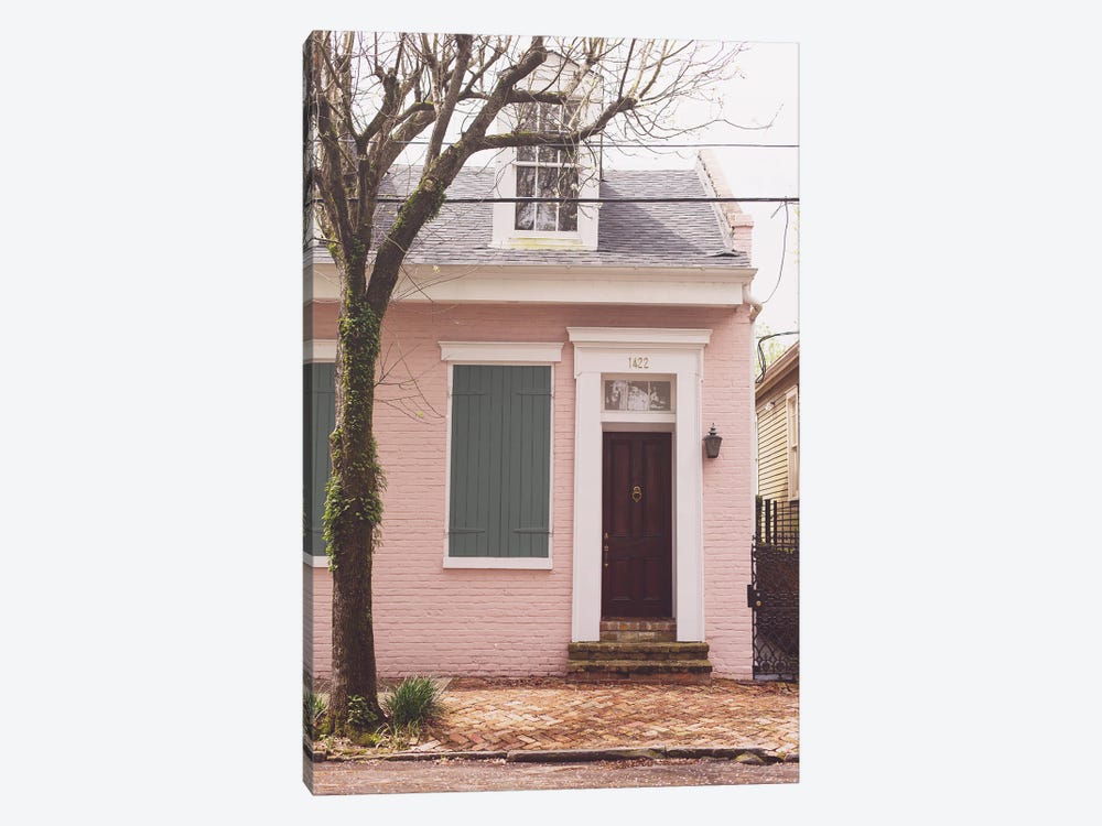Little Pink House New Orleans Louisiana by Ann Hudec 1-piece Canvas Print